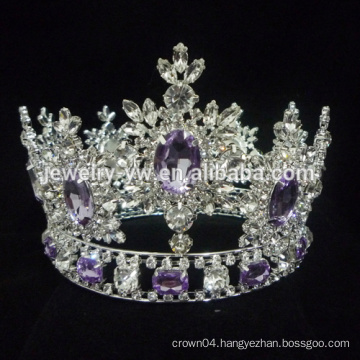 wholesale rhinestone tiara full round large pageant crown